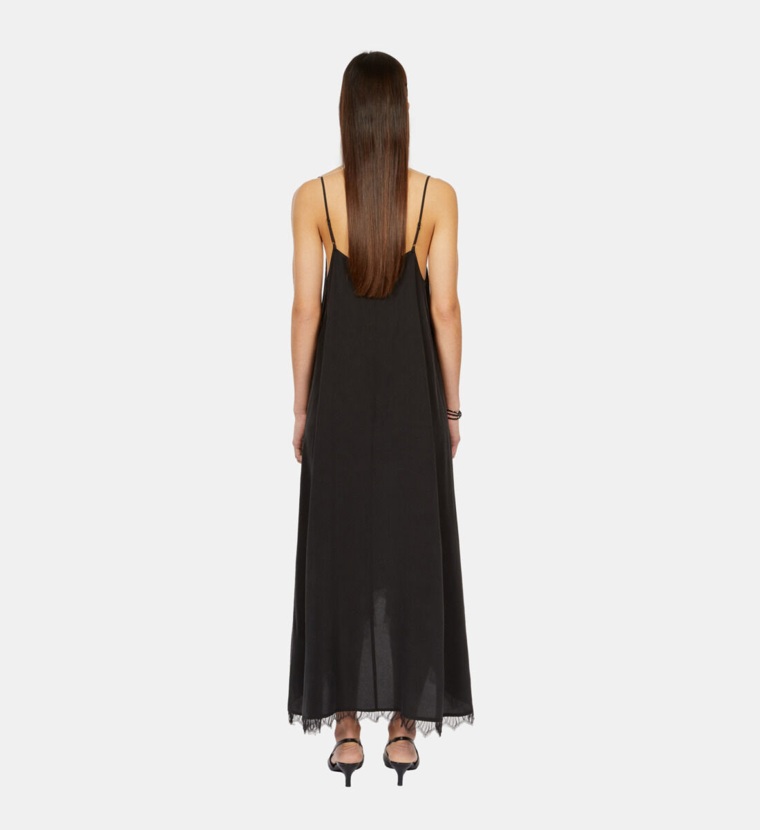 Robe nuisette noire longue new arrivals