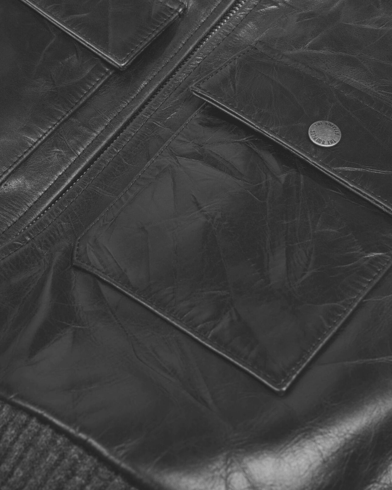 The Kooples WOMEN BLACK black leather jacket