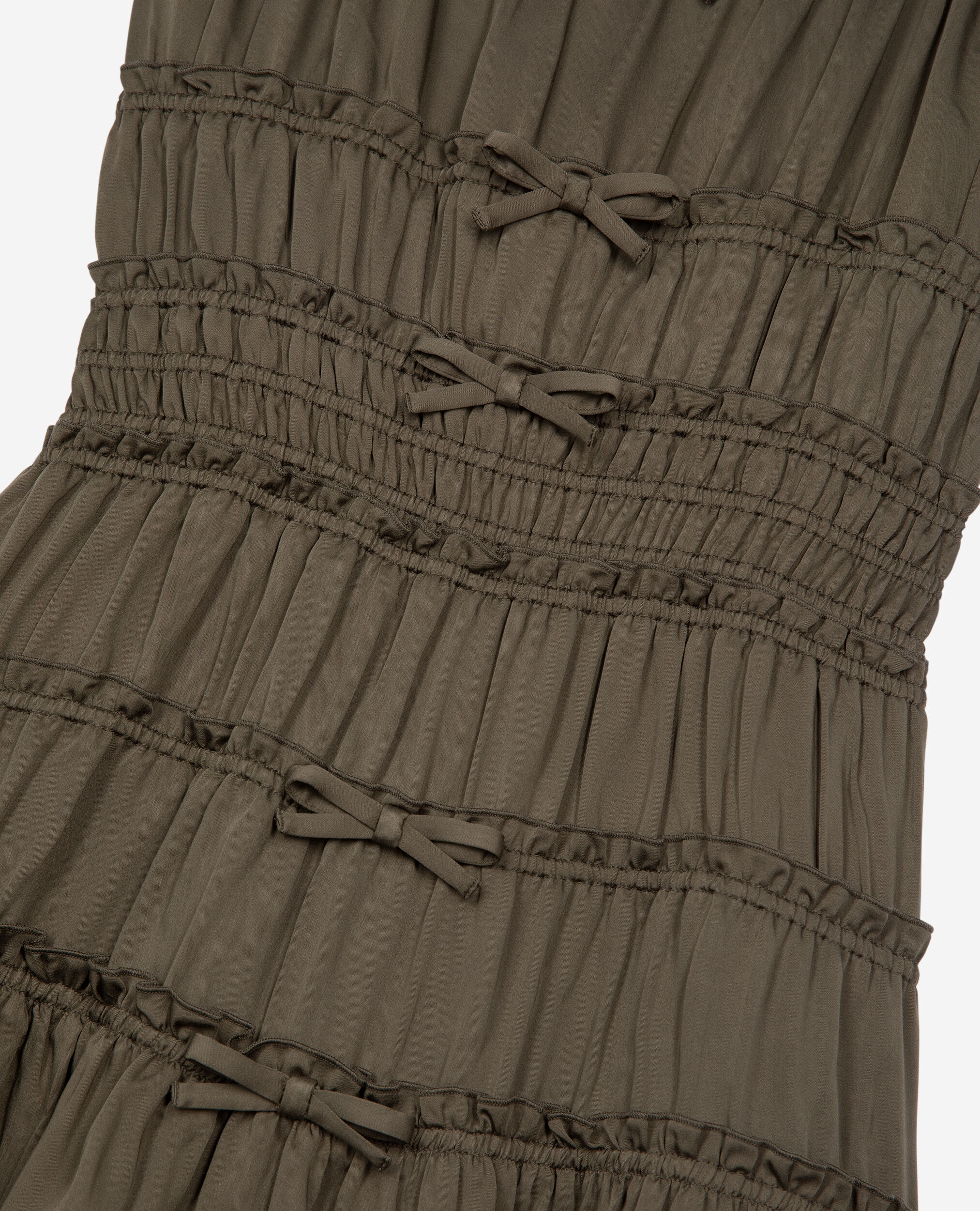 Kurzes Kleid mit Schleifen in Khaki, KAKI STONE, hi-res image number null
