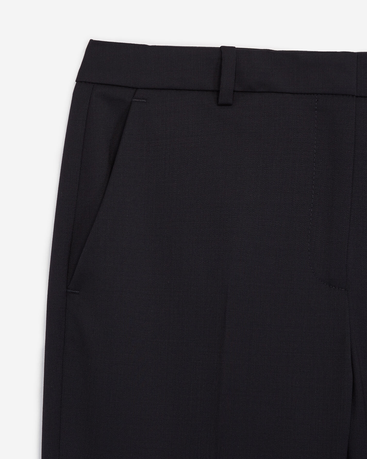 Pantalon tailleur bleu marine laine, DARK NAVY, hi-res image number null