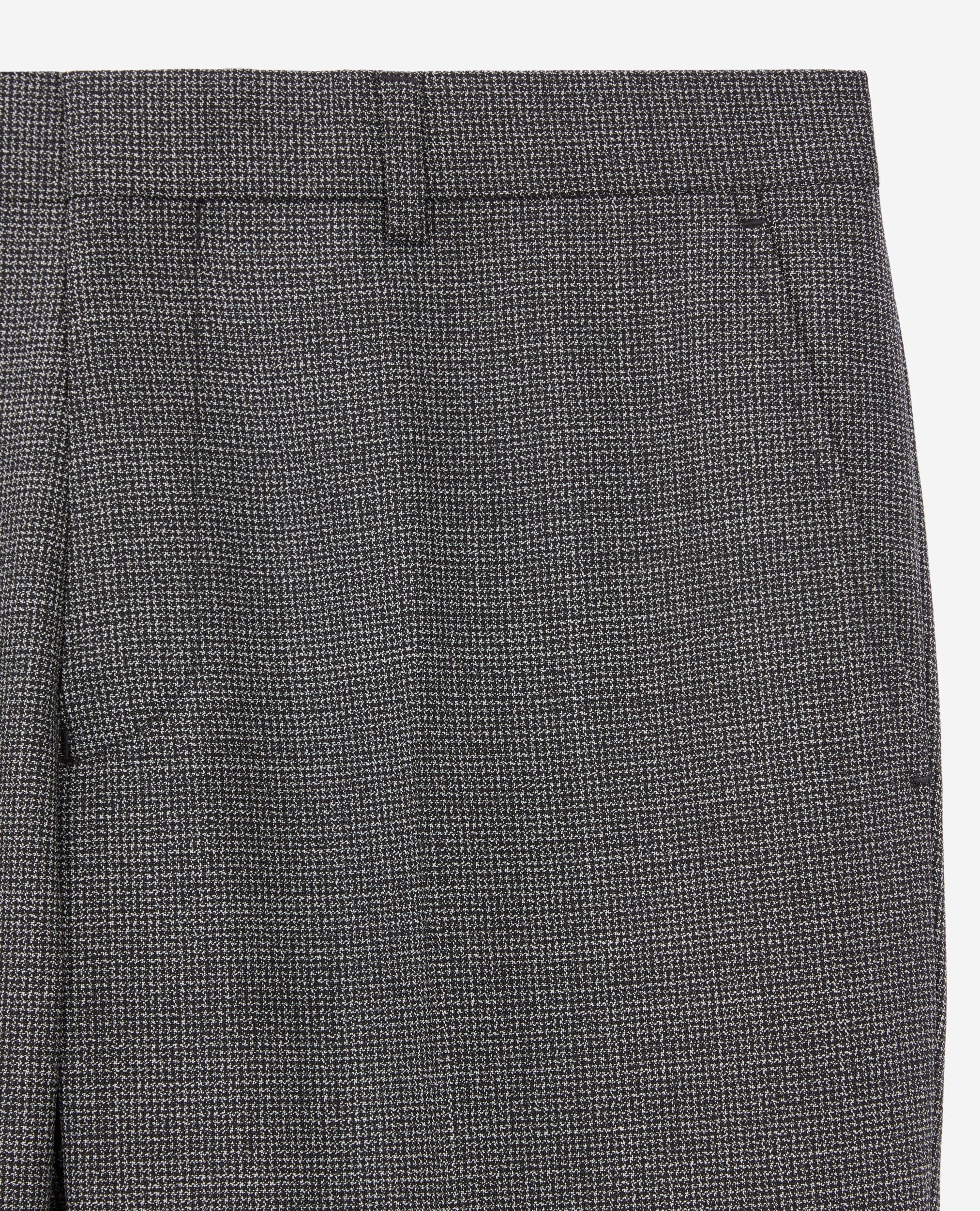 Schwarze Anzughose aus Wolle mit Motiven, BLACK-ECRU, hi-res image number null
