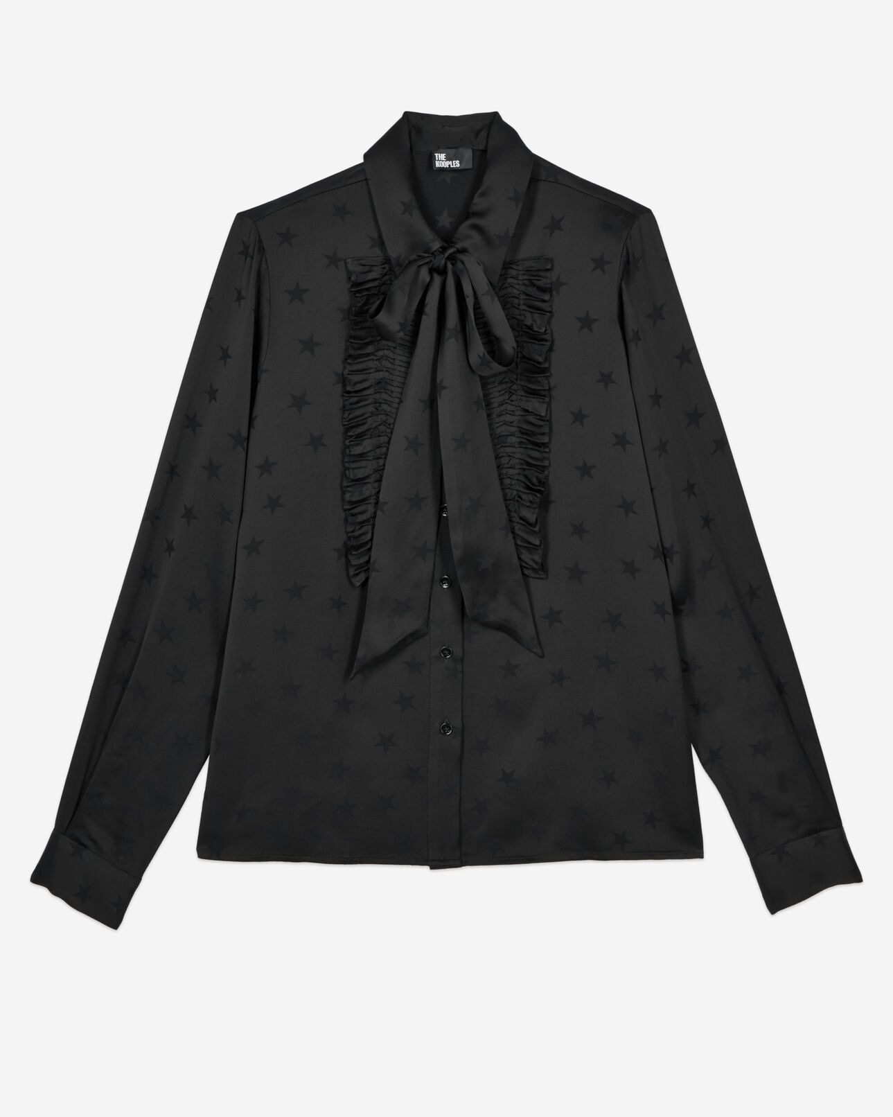 The Kooples FEMME BLACK chemise jacquard noire