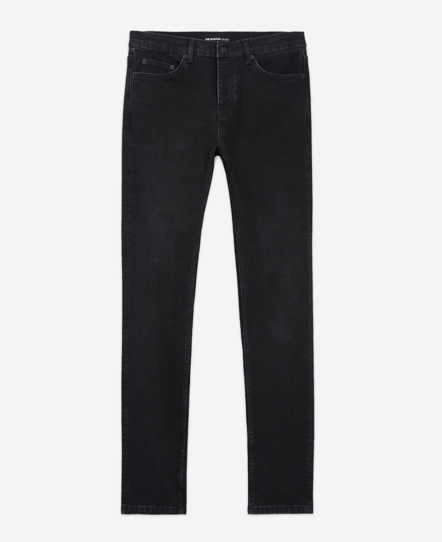 The Kooples H BLACK WASHED slim fit black jeans with five pockets