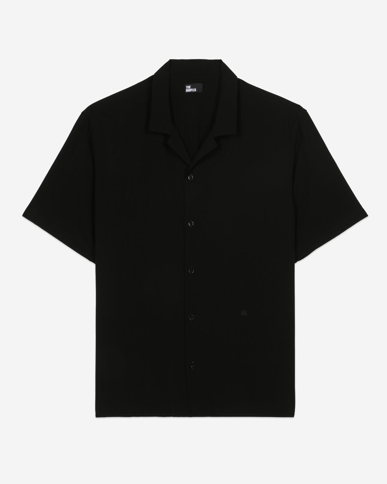 The Kooples H BLACK black short-sleeved shirt