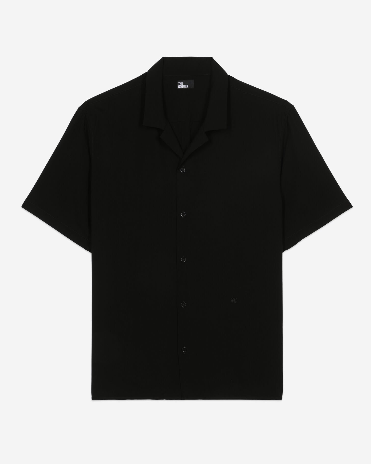 Black short-sleeved shirt, BLACK, hi-res image number null