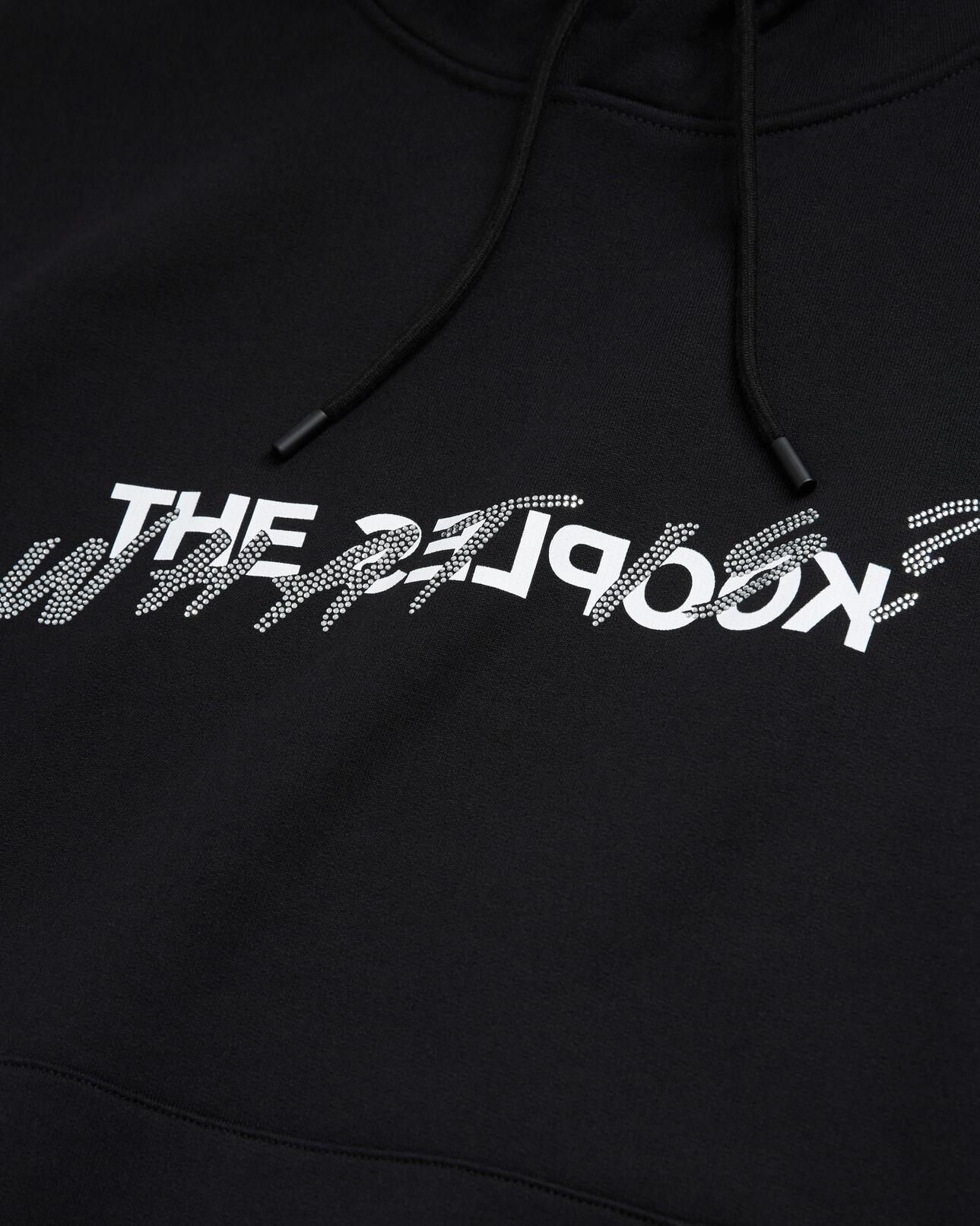 The Kooples HERREN BLACK herren schwarzes sweatshirt mit „what is“-schriftzug