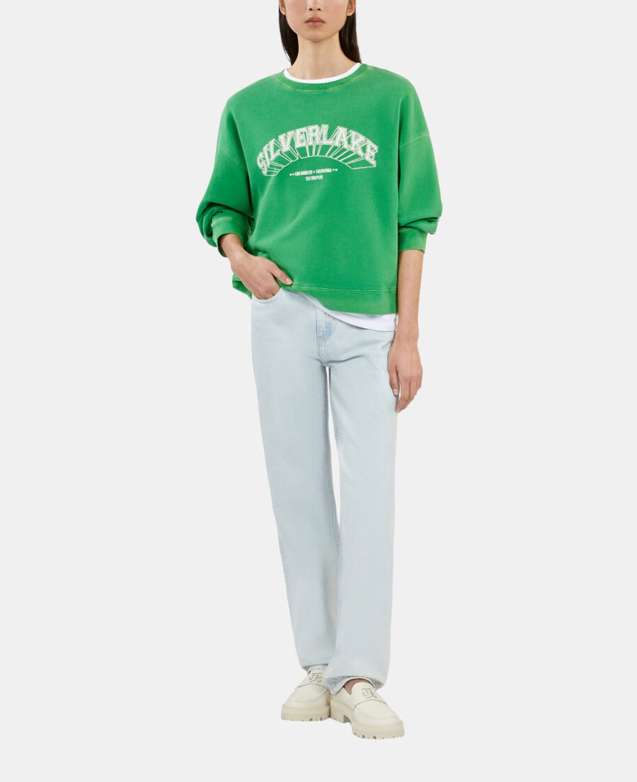 The Kooples FEMME GREEN sweatshirt avec sérigraphie vert