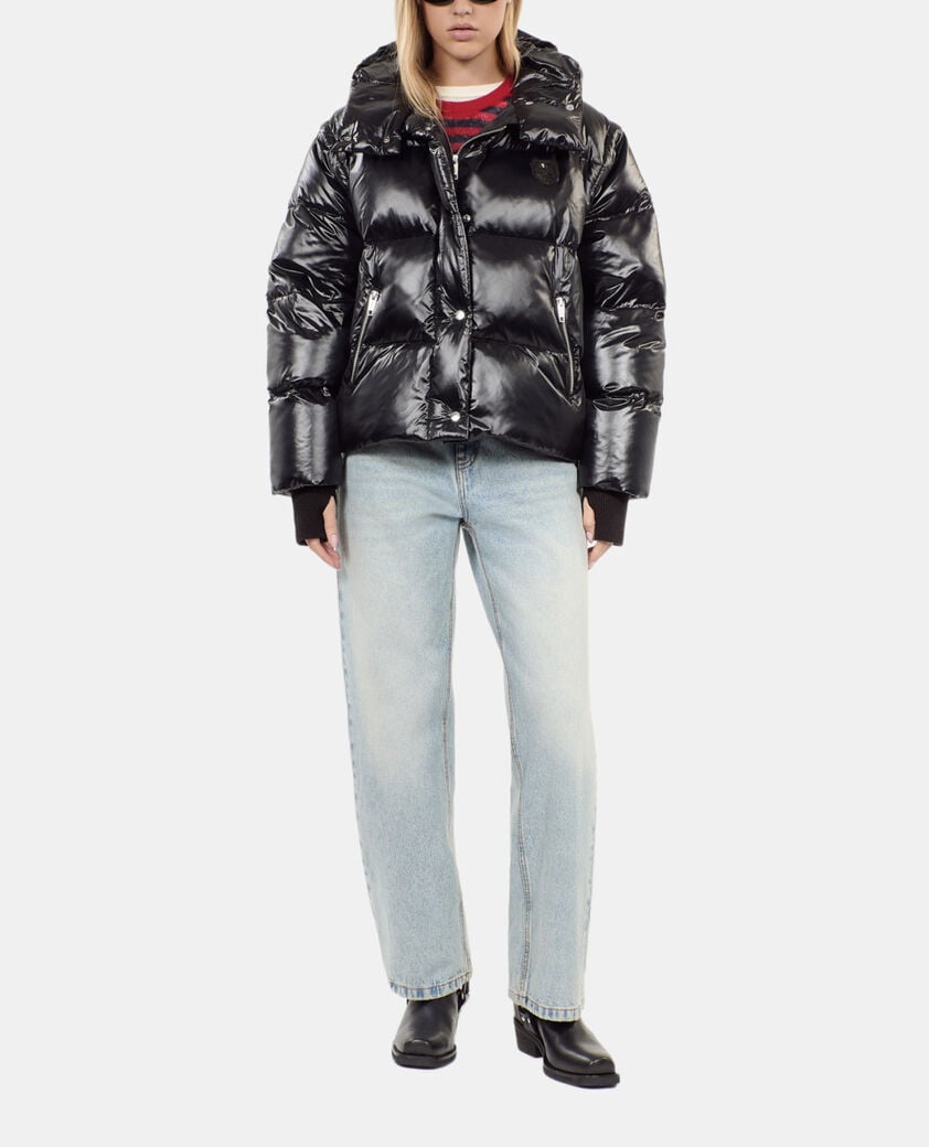 The Kooples FEMME BLACK doudoune &agrave; manches amovibles noire