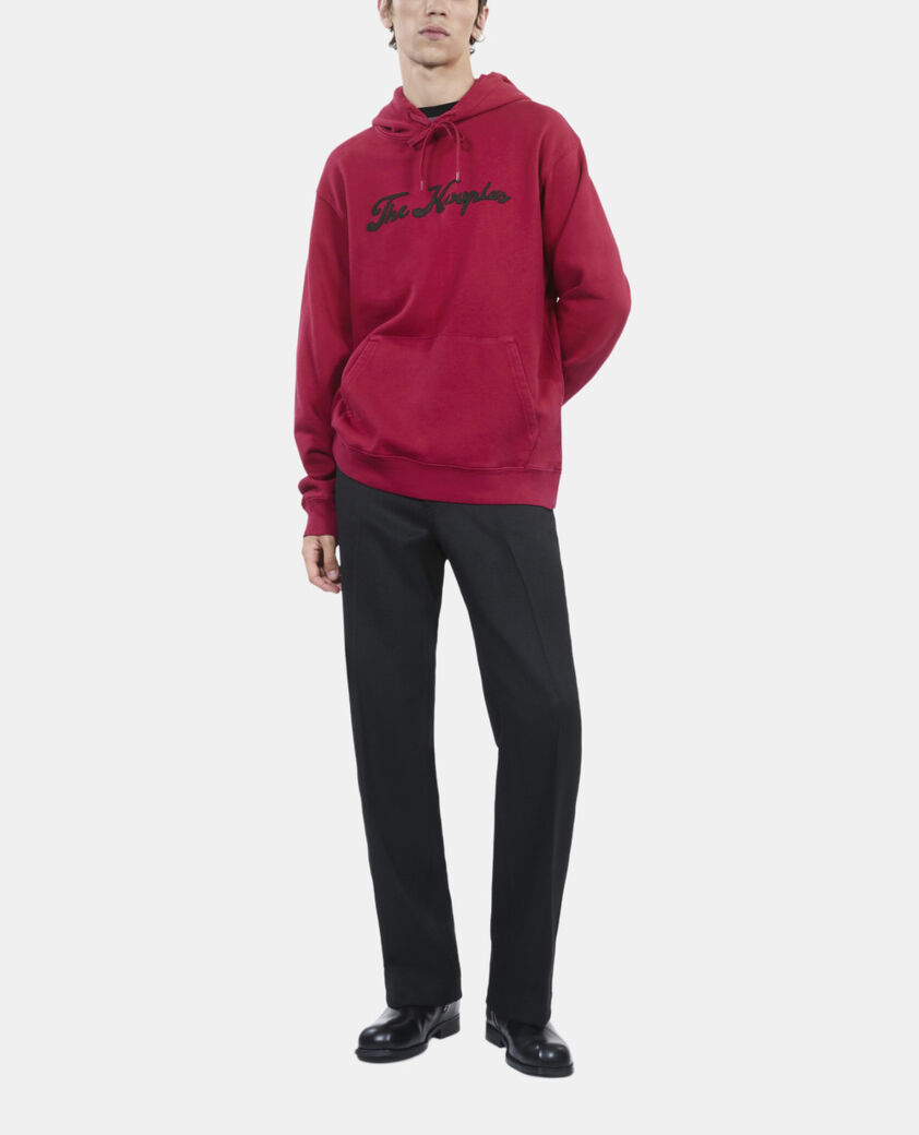 The Kooples HOMME BLOOD sweatshirt logo à capuche rouge
