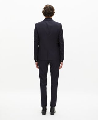 The Kooples MEN DARK NAVY straight-cut suit jacket in blue wool