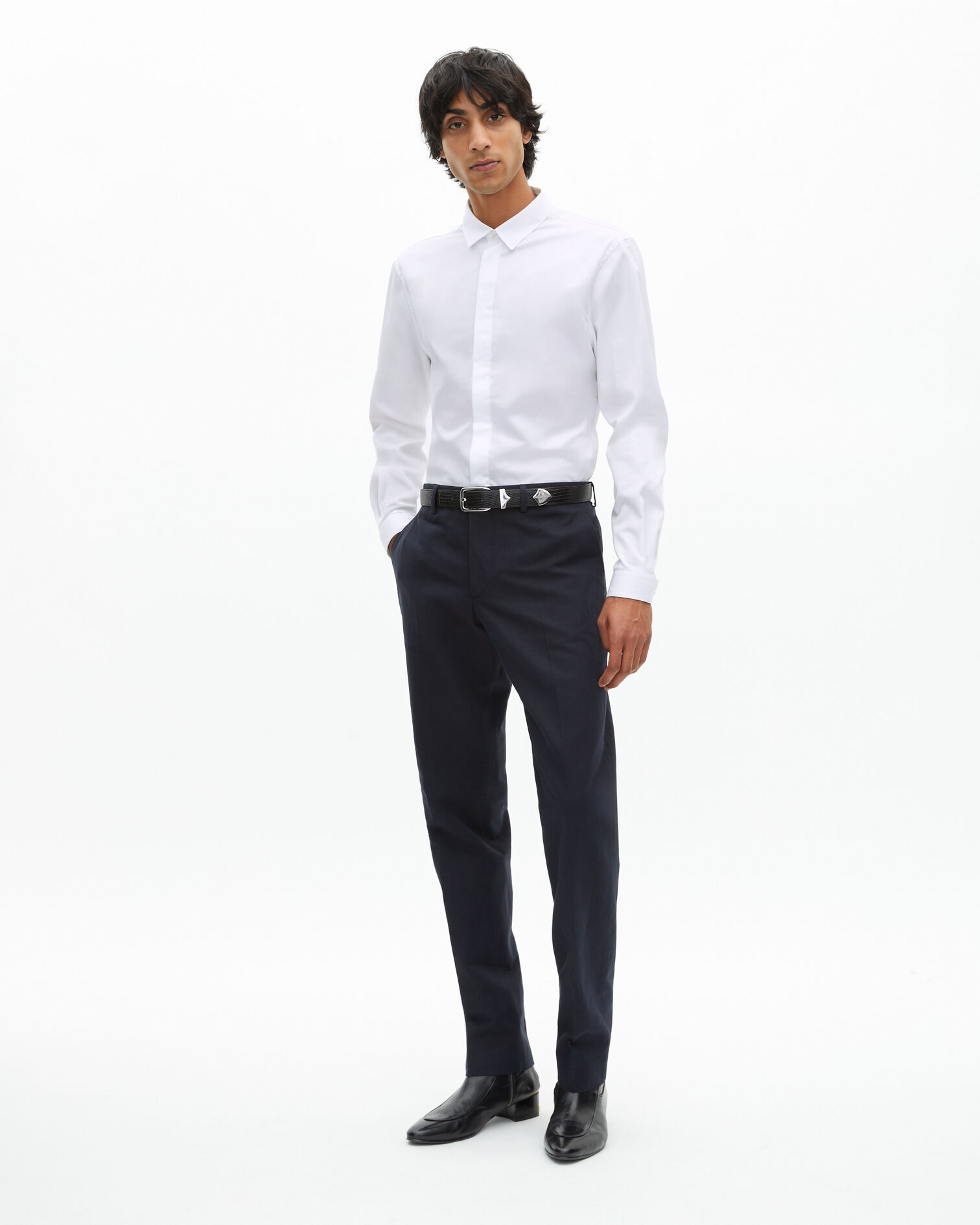 Camisa formal blanca, WHITE, hi-res image number null