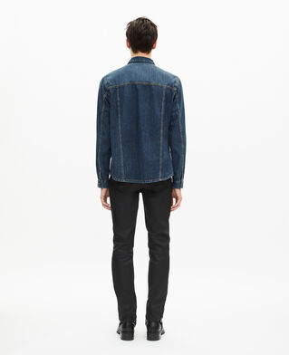 The Kooples MEN MEDIUM BLUE long-sleeved denim shirt