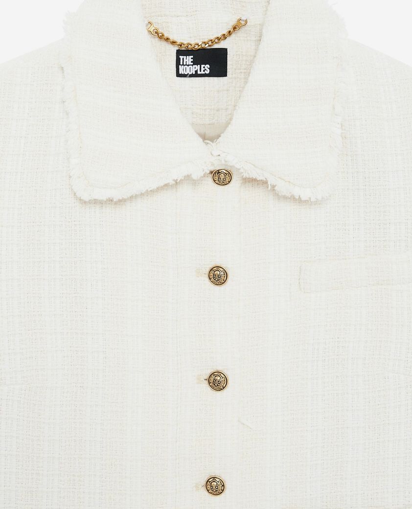 The Kooples WOMEN ECRU ecru tweed jacket