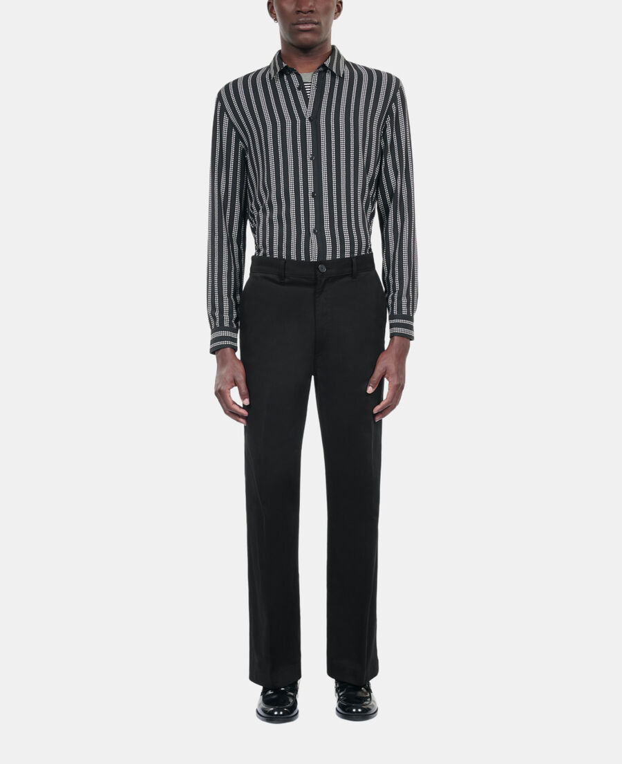 The Kooples MEN BLACK black cotton trousers