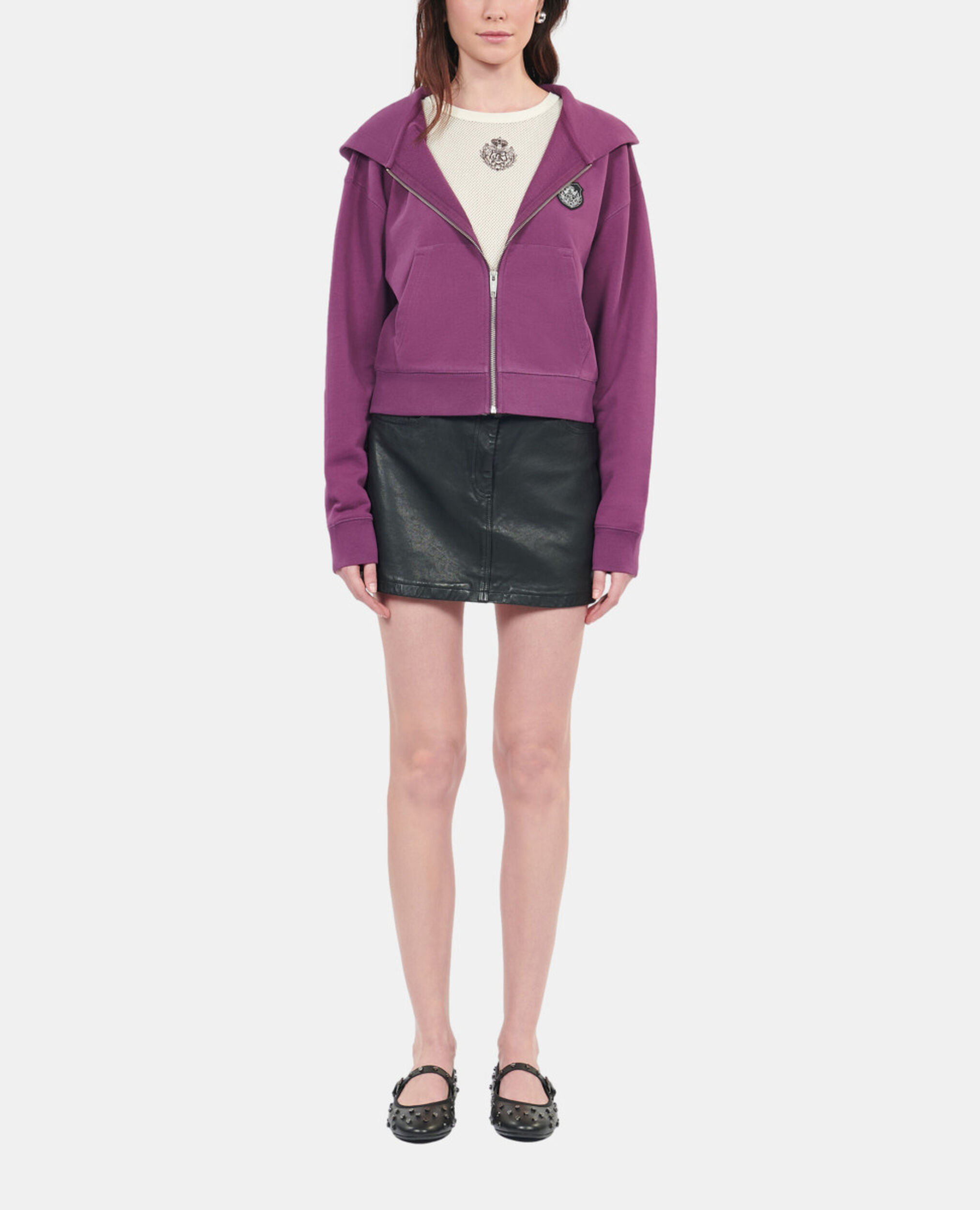 Purple Blazon hoodie, PRUNE, hi-res image number null