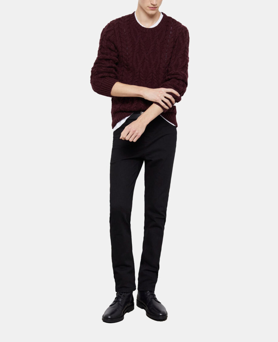 pull en laine rouge