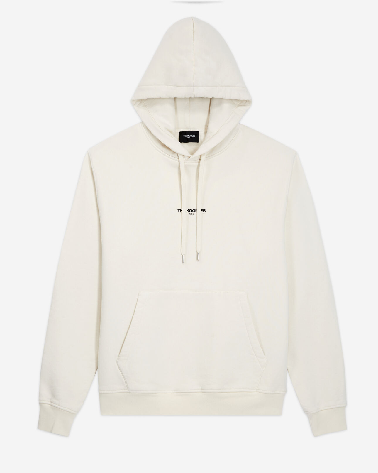 The Kooples MEN OFF WHITE black logo hoodie