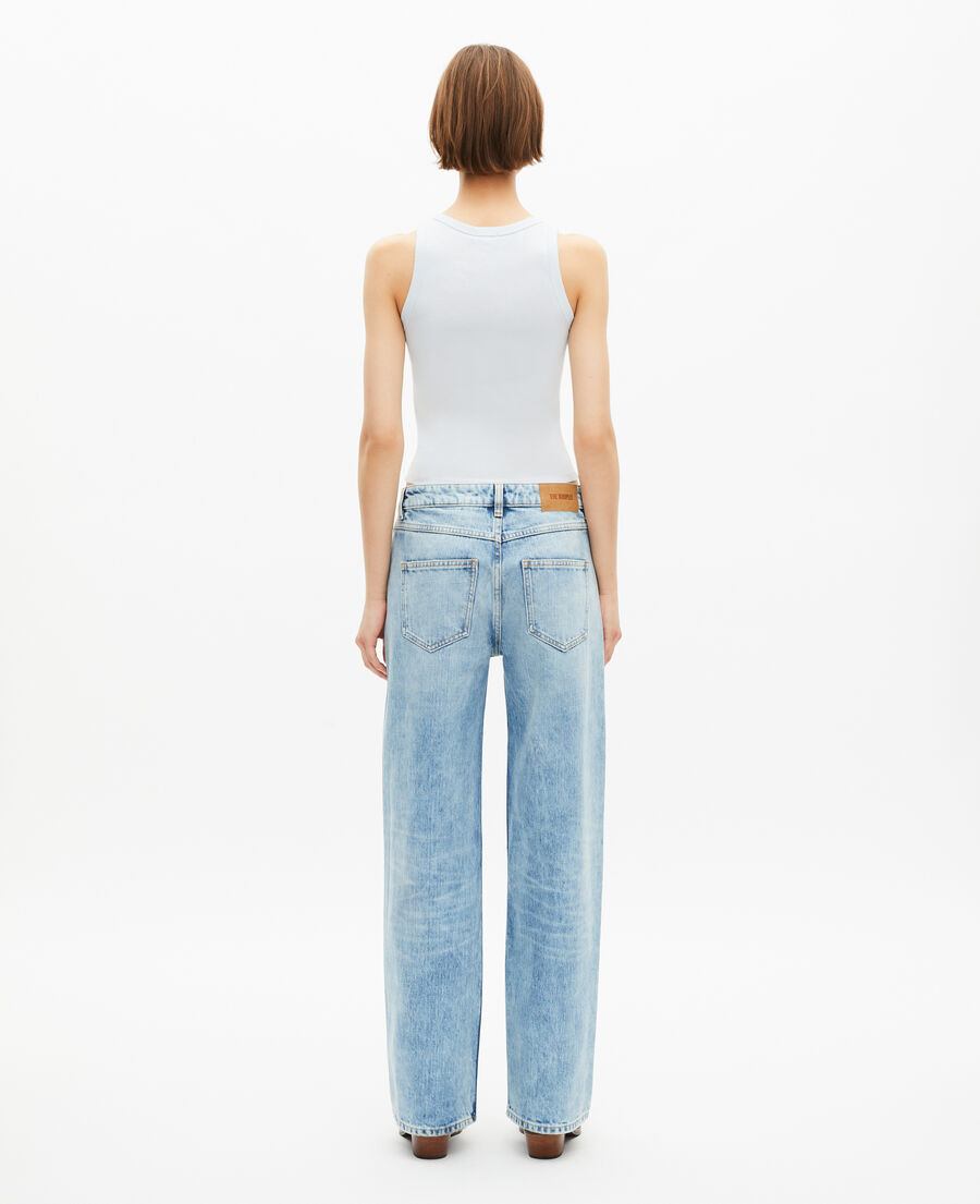 The Kooples FEMME LIGHT BLUE d&eacute;bardeur avec blason bleu clair