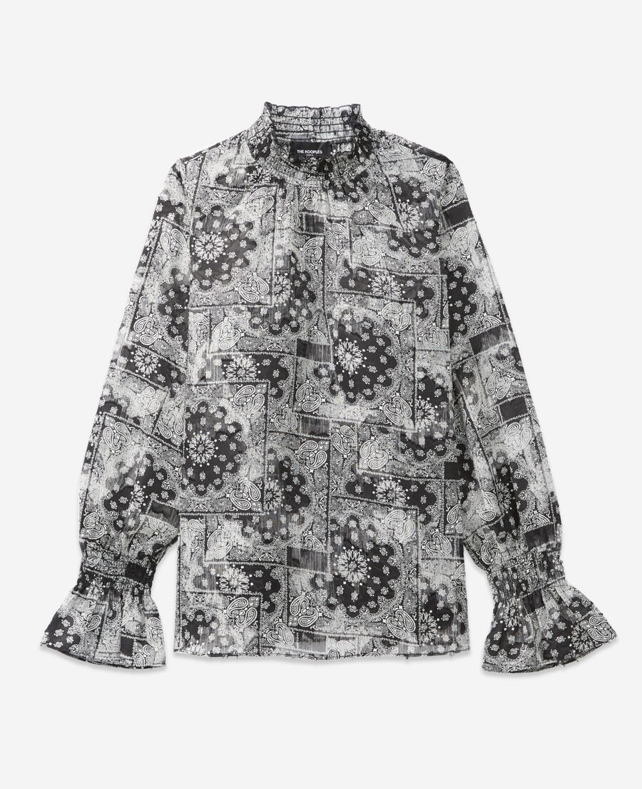 blouse imprimée  à volants