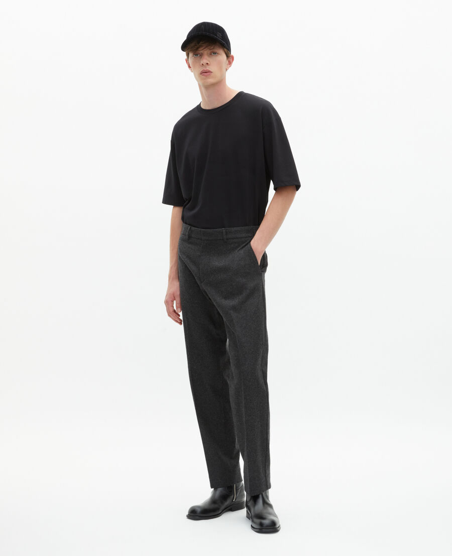 The Kooples UNISEX BLACK mütze aus feingestreiftem samt in weiß