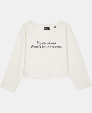The Kooples WOMEN ECRU ecru i have plans serigraphy sweatshirt