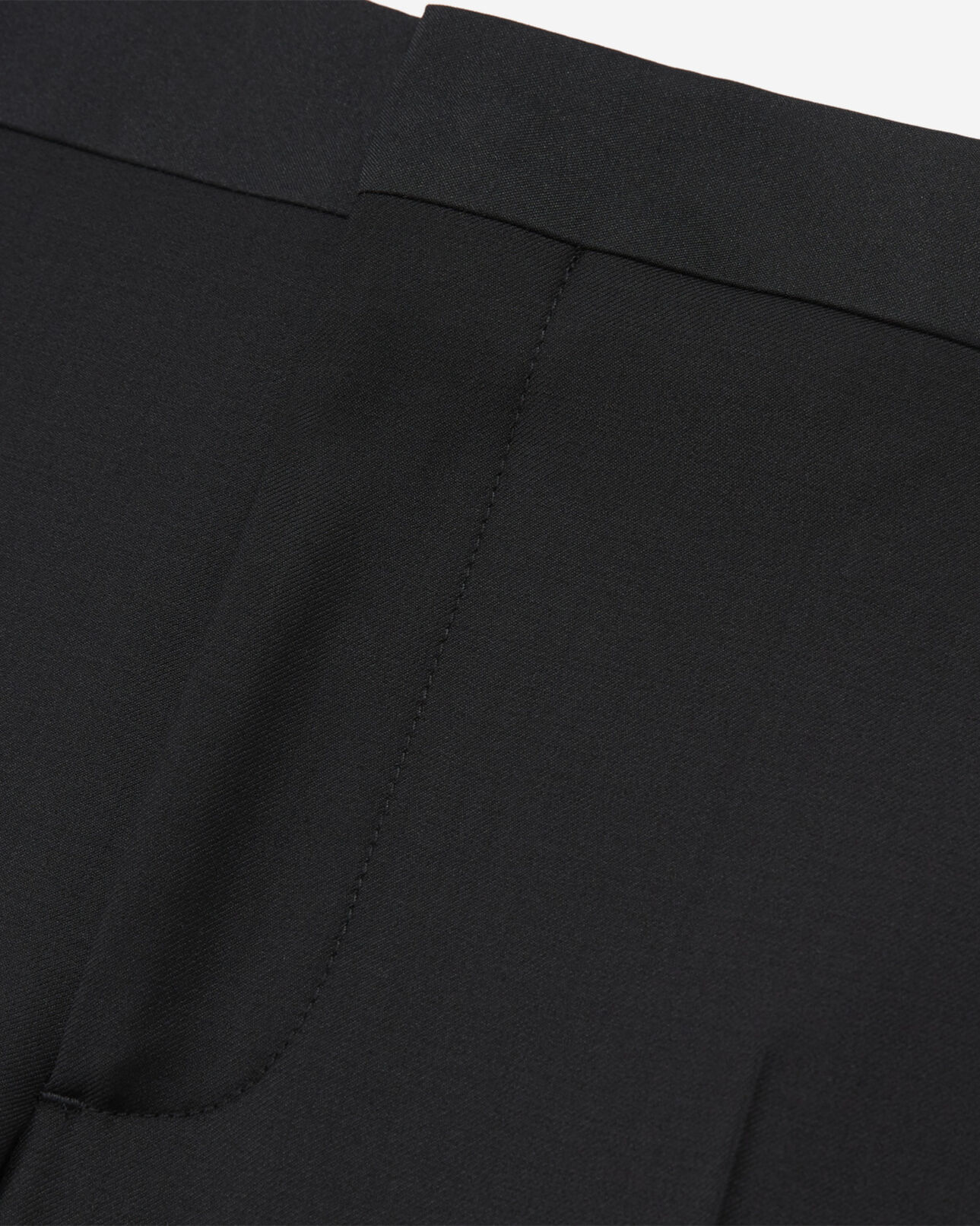 The Kooples MEN BLACK fitted black wool tuxedo pants