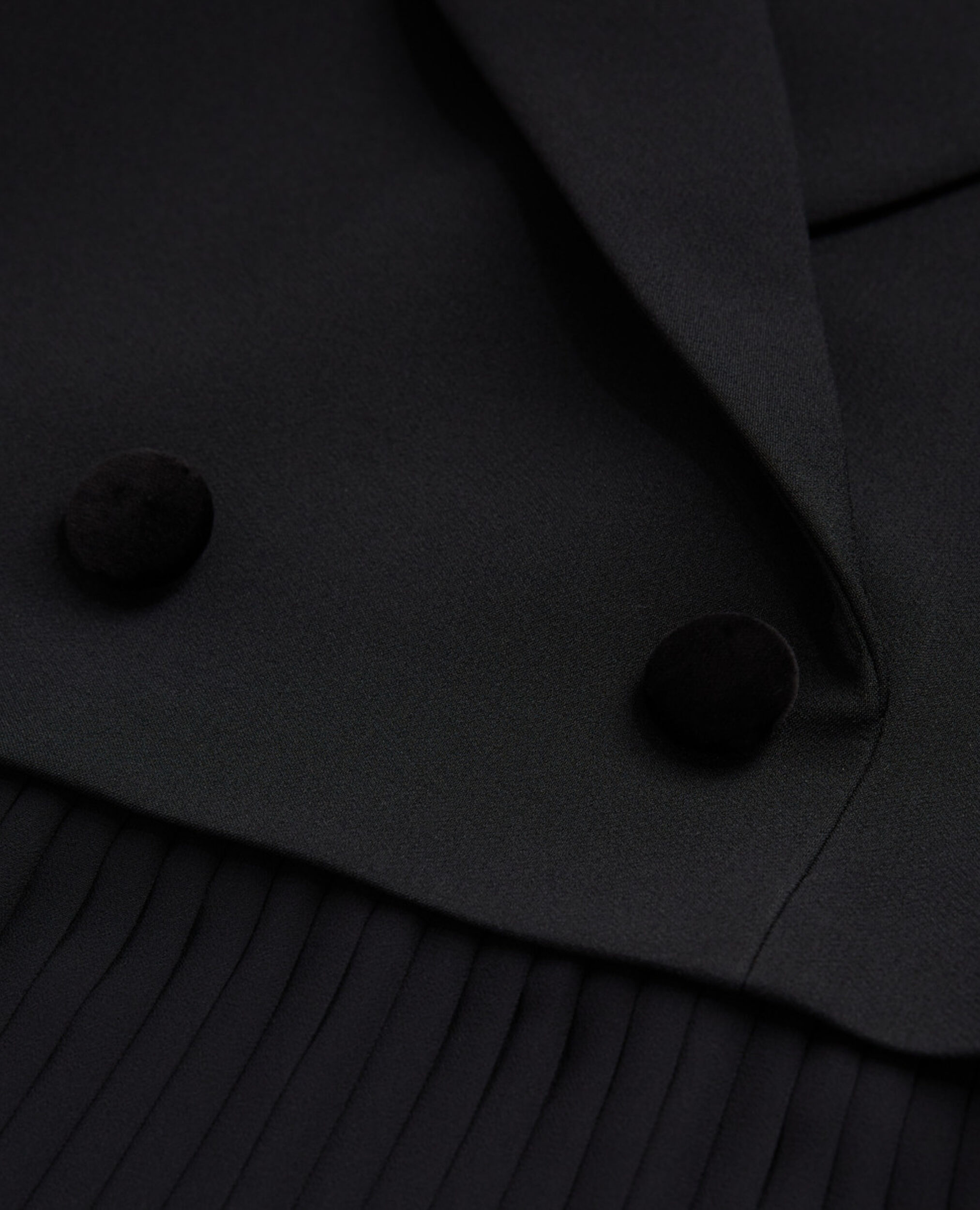 Robe courte en laine noire, BLACK, hi-res image number null