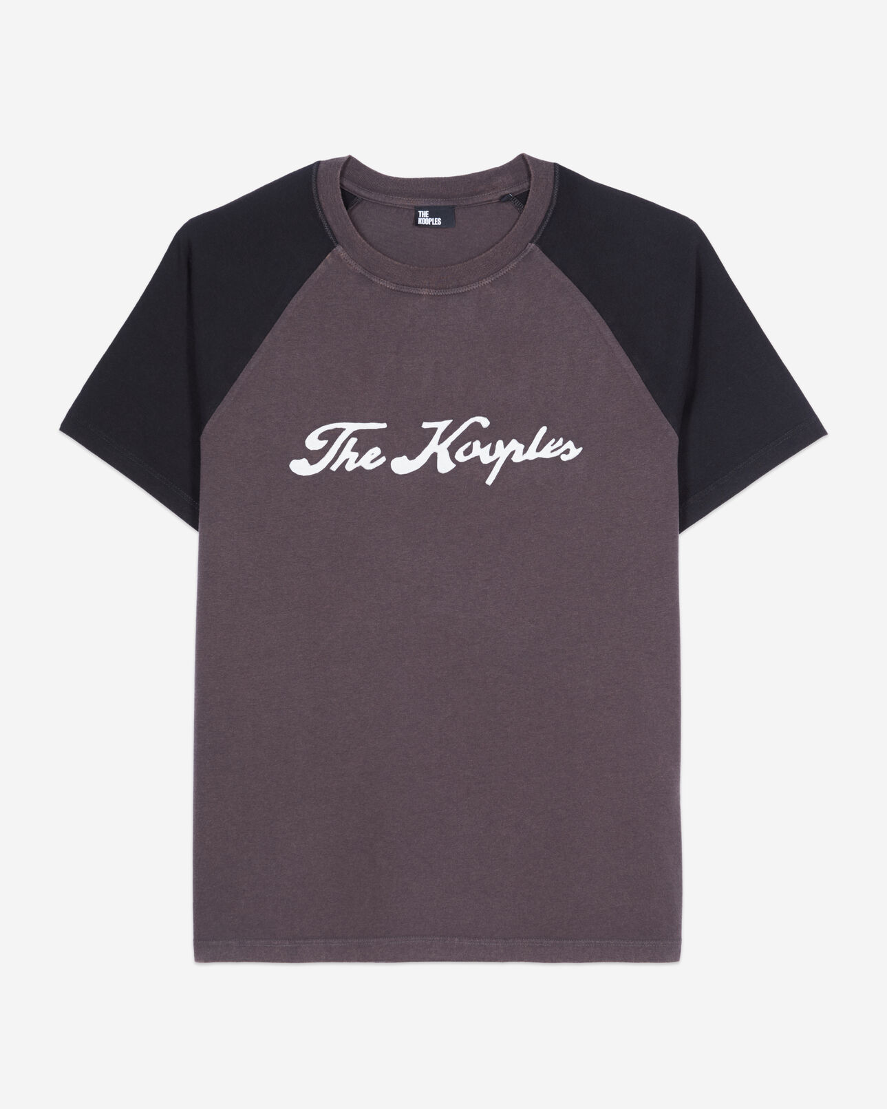 The Kooples MEN BLACK WASHED black next collection serigraphy t-shirt