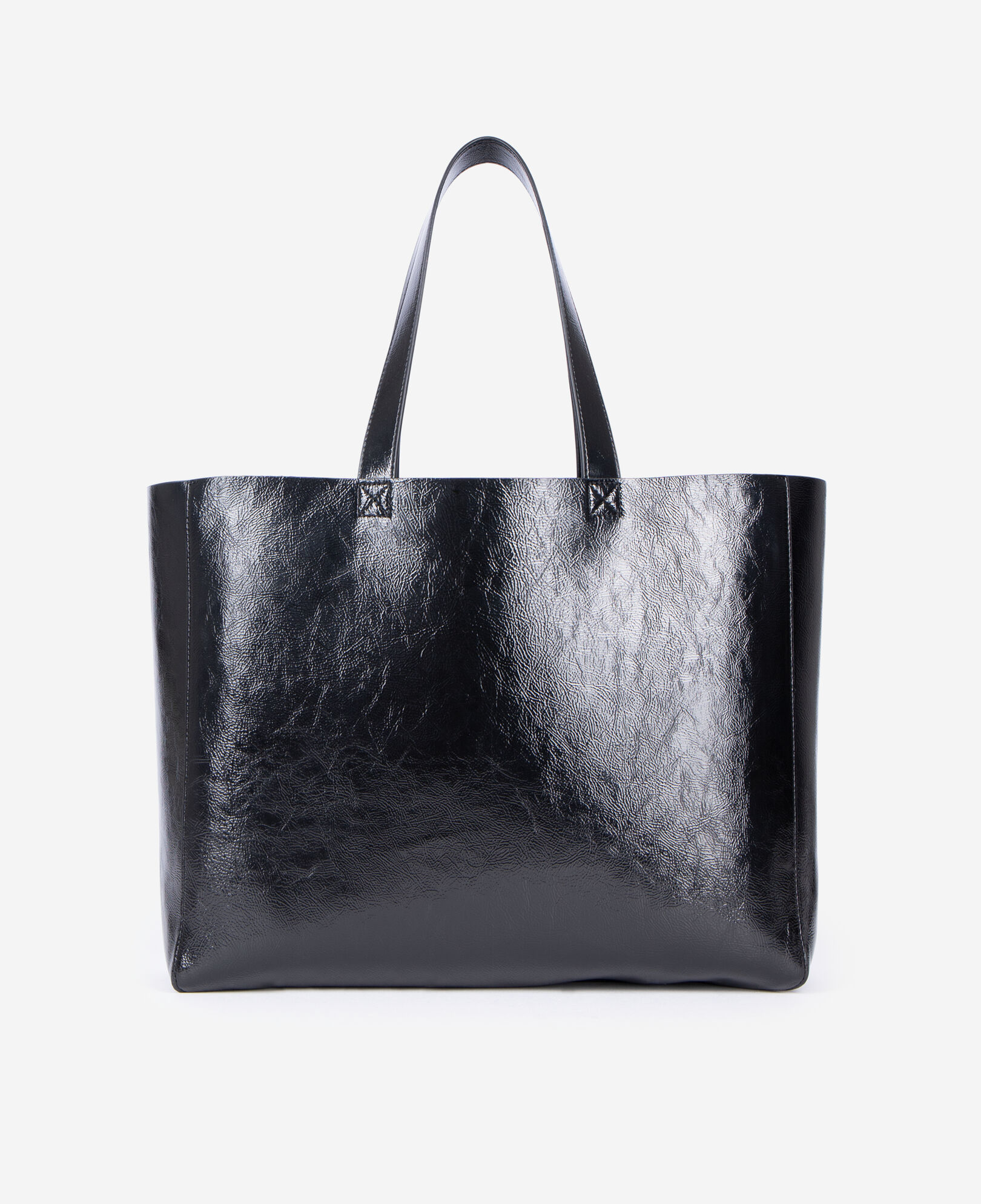 The Kooples WOMEN BLACK black leather-effect tote bag