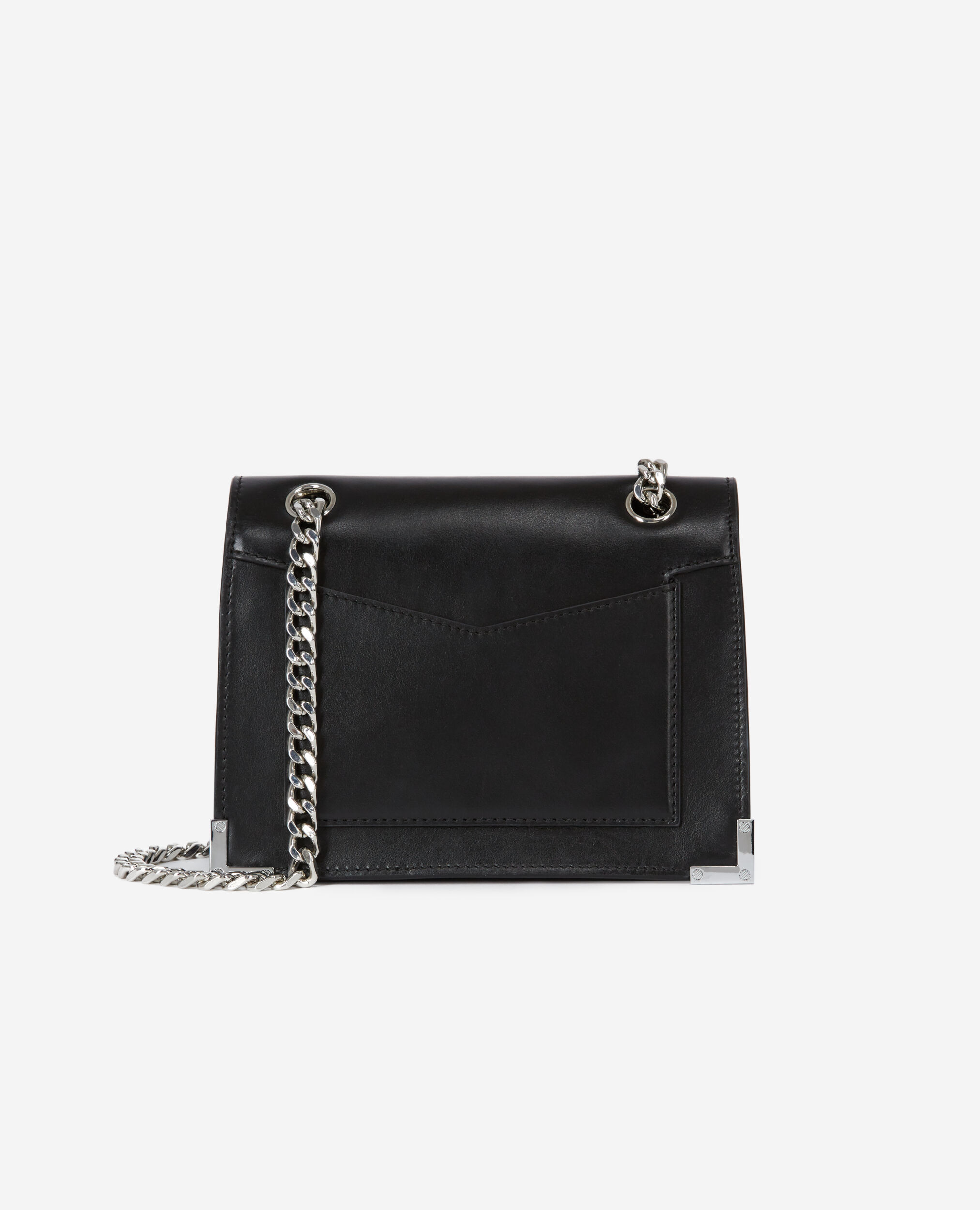Small black bag top with silver chain