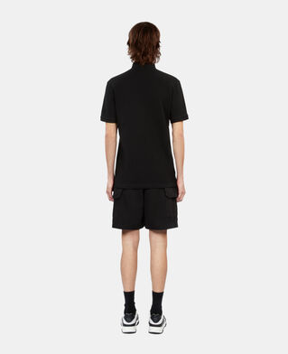 The Kooples MEN NOIR ROSE black pique cotton polo t-shirt