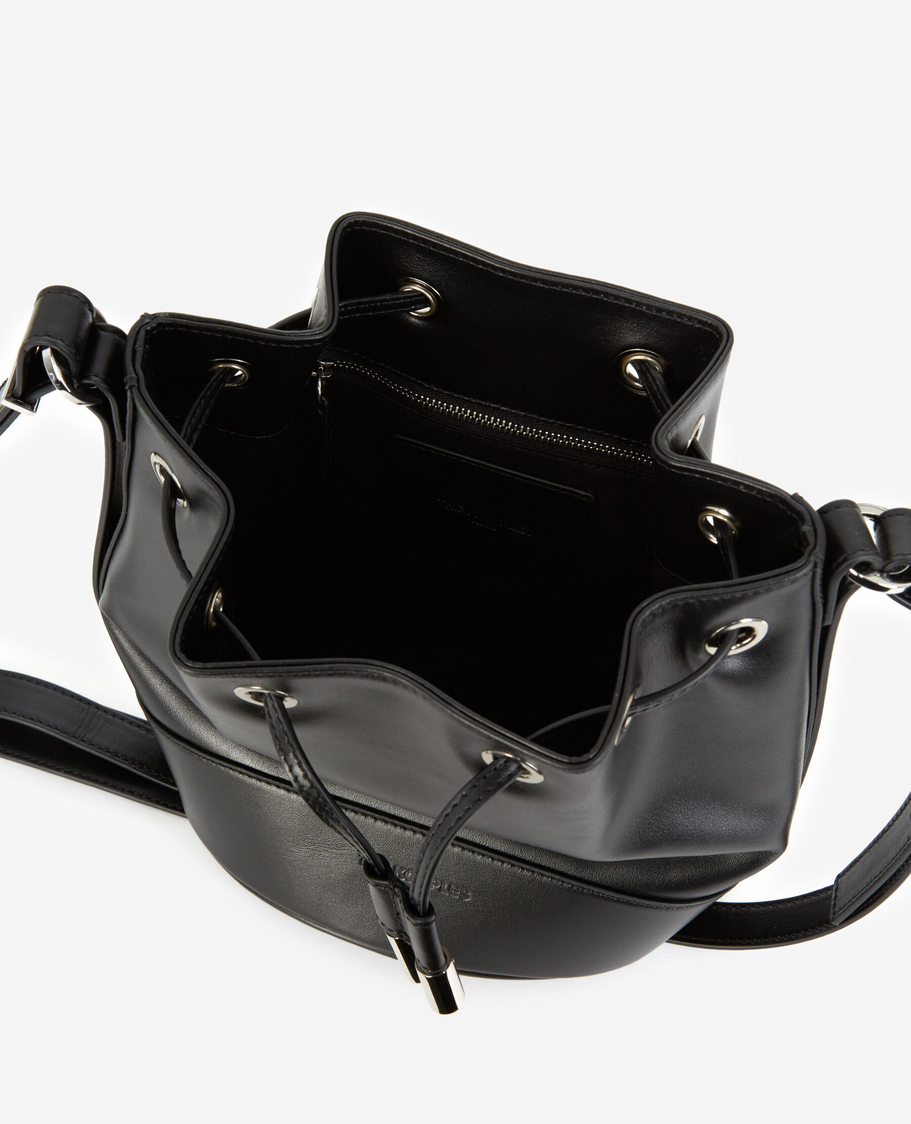 Tasche Medium Tina Glattleder Schwarz