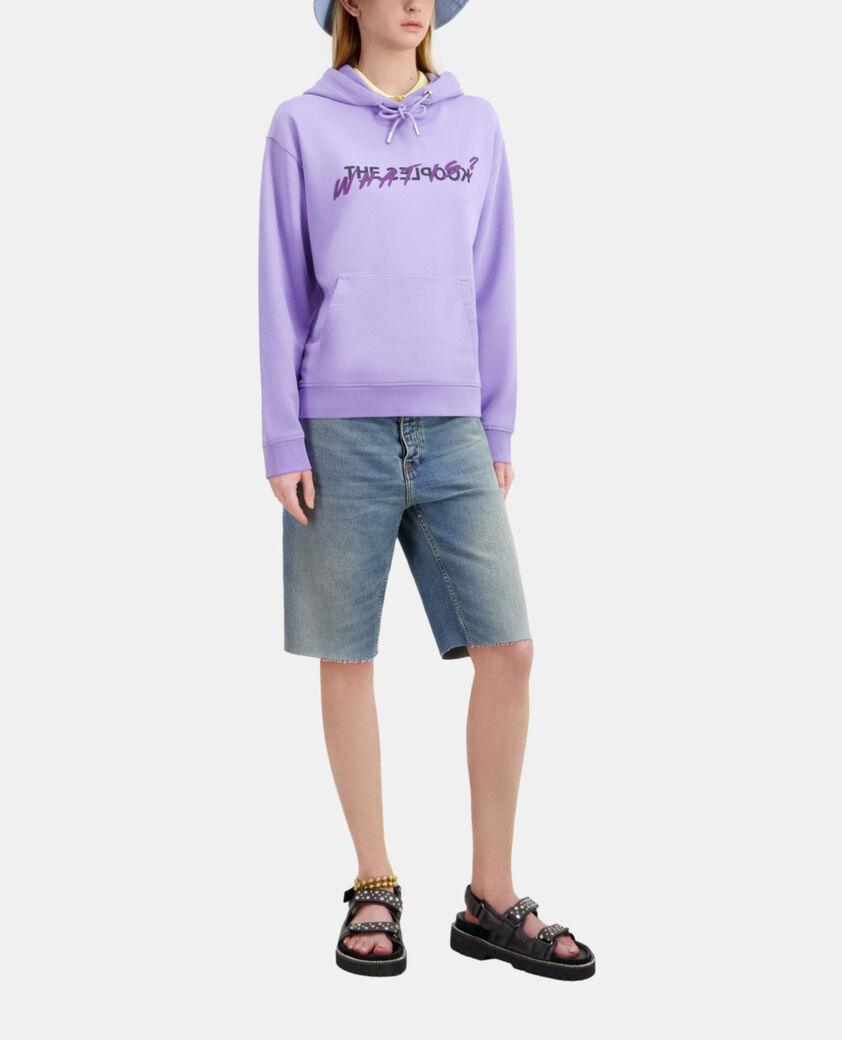 The Kooples FEMME LIGHT PURPLE sweatshirt à capuche what is mauve