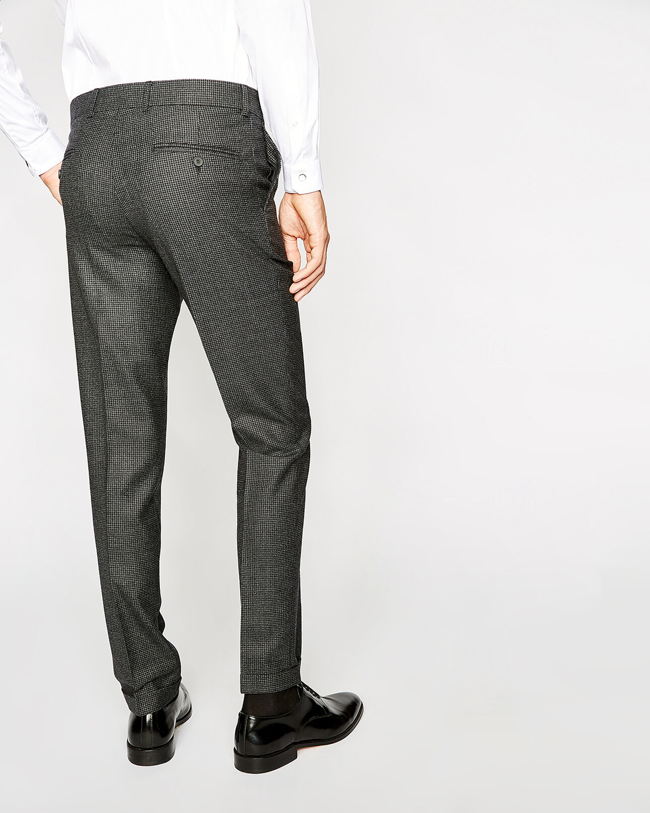 The Kooples HOMME BLACK GREY pantalon de costume laine gris faded wool