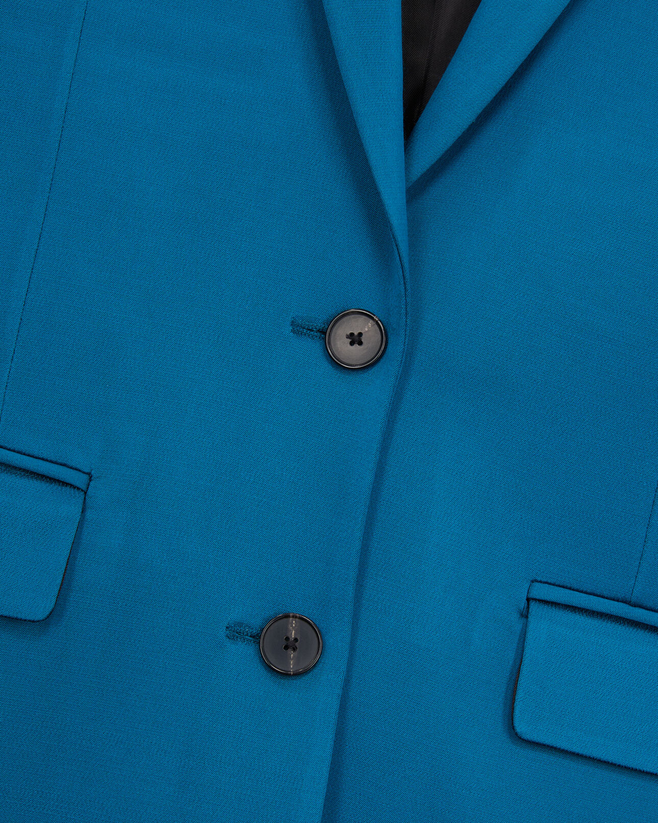 The Kooples WOMEN DEEP BLUE blue satin suit blazer