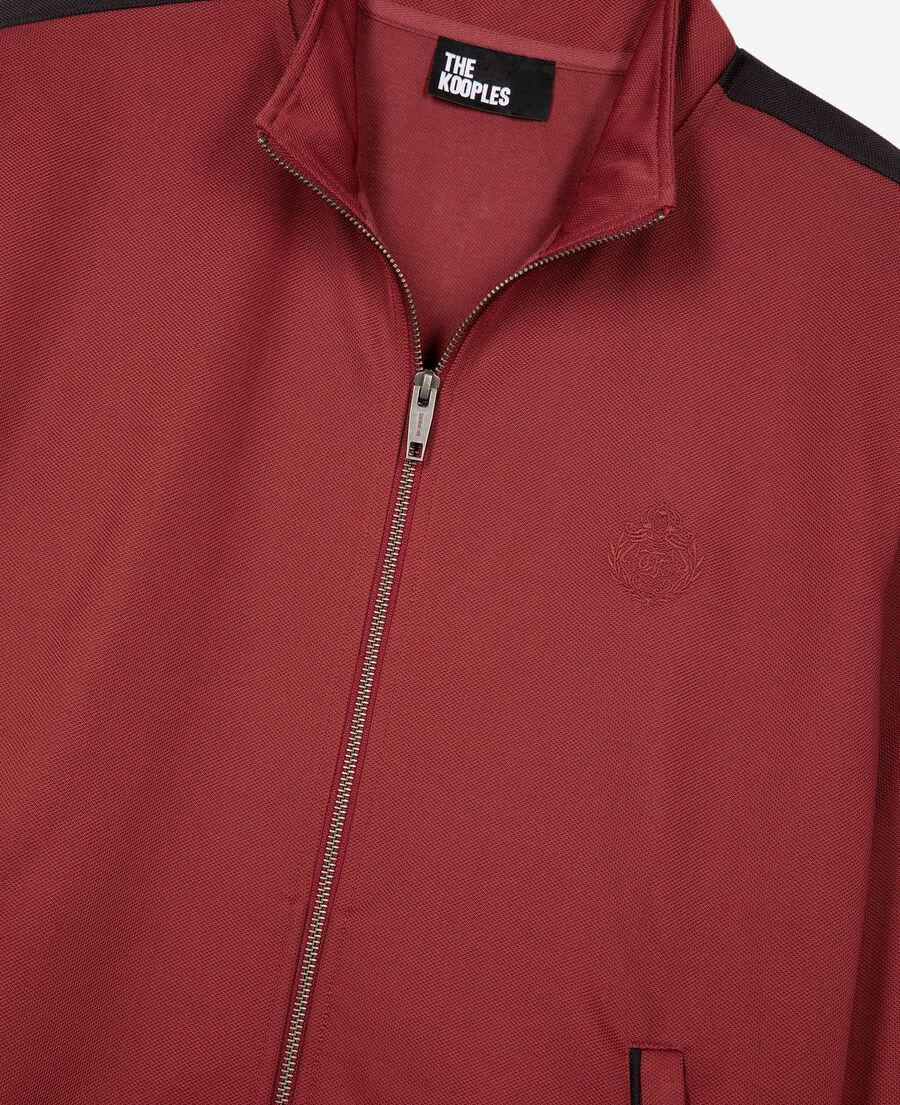 The Kooples MEN BURGUNDY burgundy zip-up sweatshirt