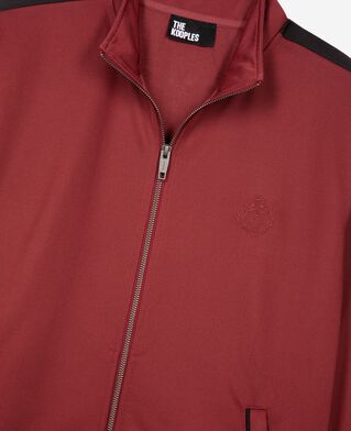 The Kooples MEN BURGUNDY burgundy zip-up sweatshirt