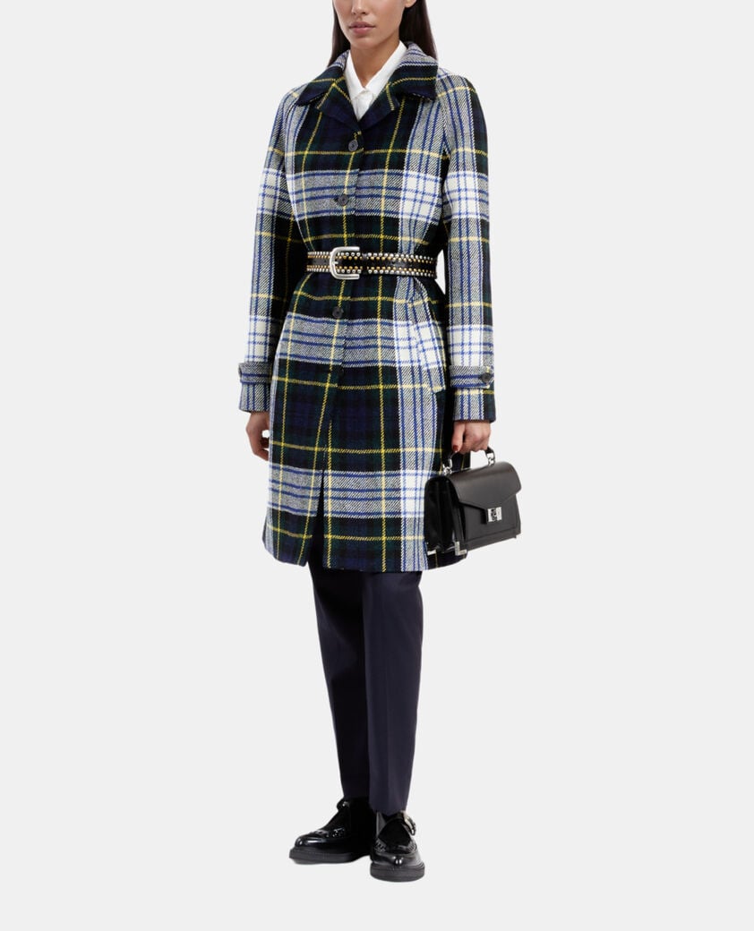The Kooples F GREEN-WHITE the kooples x harris tweed coat