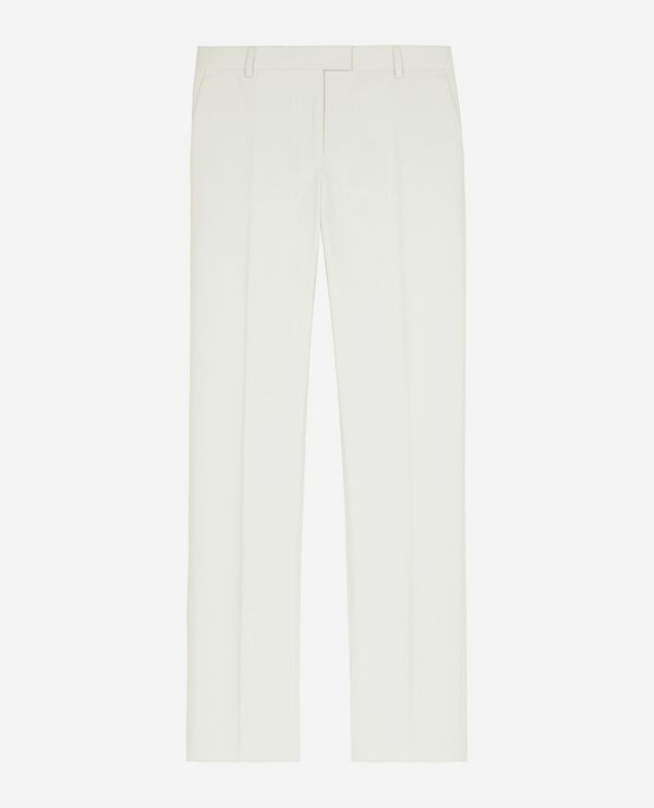 The Kooples FEMME WHITE pantalon costume large en coton ecru