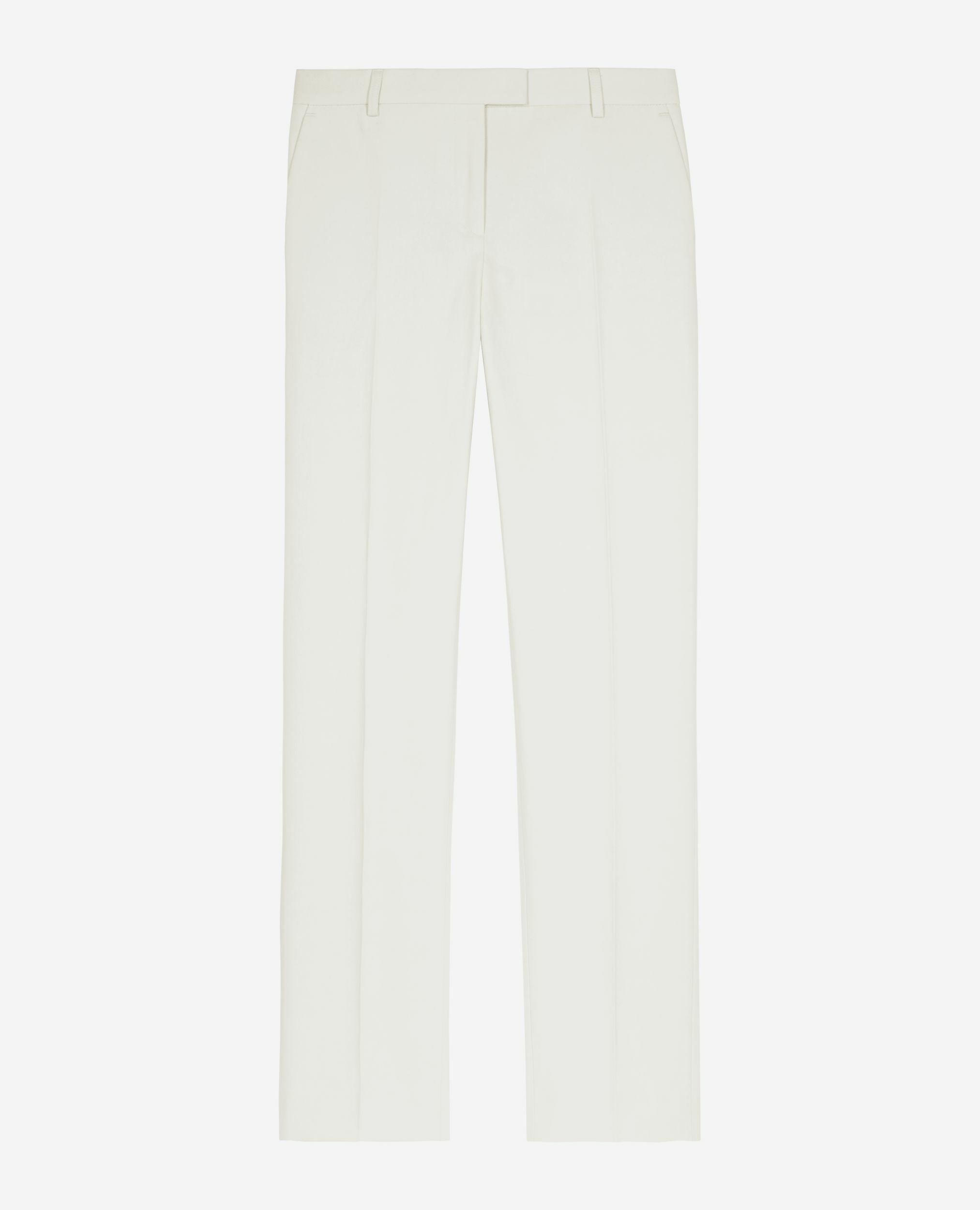 Ecru cotton wide-leg suit pants, WHITE, hi-res image number null