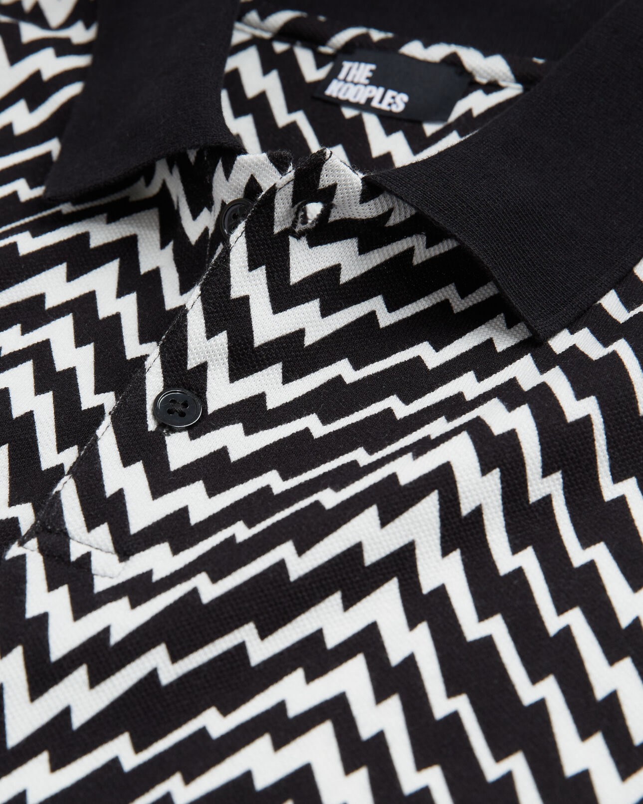 The Kooples HERREN BLACK / WHITE poloshirt mit print