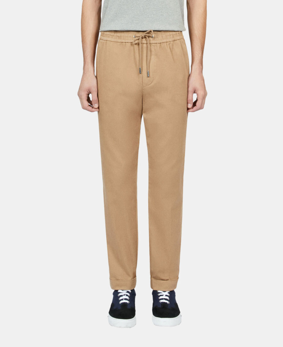 The Kooples HERREN CAMEL camelfarbene hose aus baumwolle