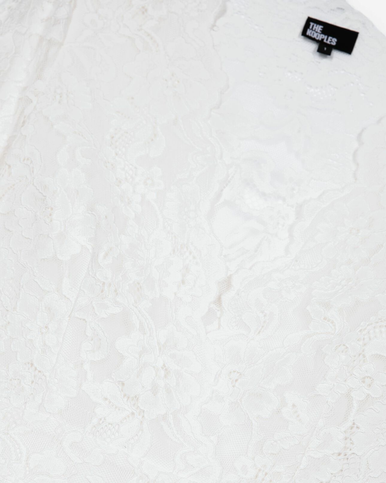 The Kooples FEMME ECRU top en dentelle blanc