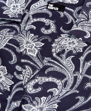 The Kooples FEMME NAVY chemise fleurie bleue