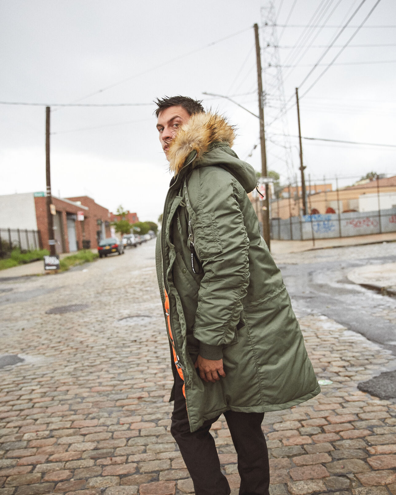 The Kooples HOMME KAKI parka longue kaki