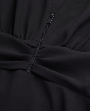 The Kooples WOMEN BLACK short black crepe dress