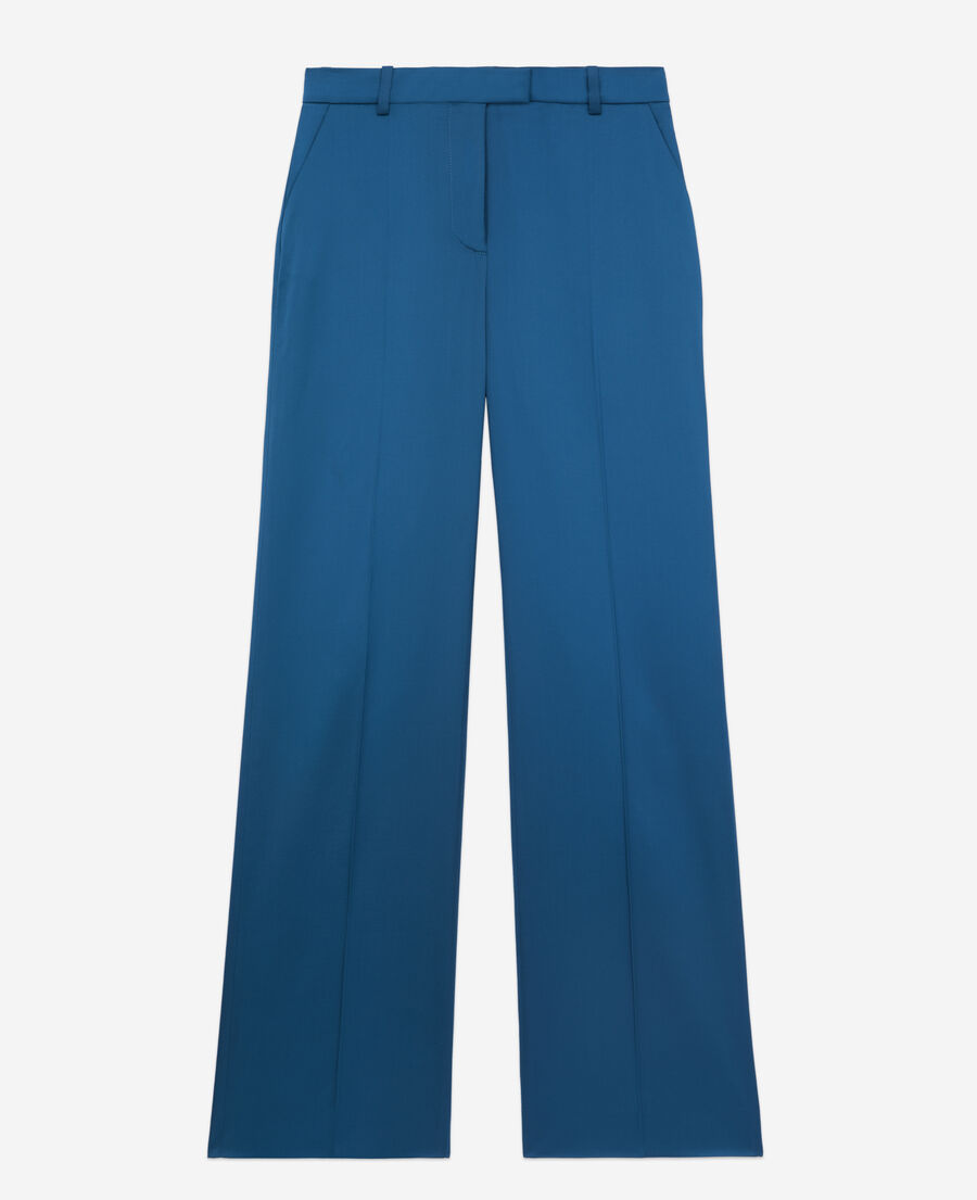The Kooples F DEEP BLUE blue satin suit trousers