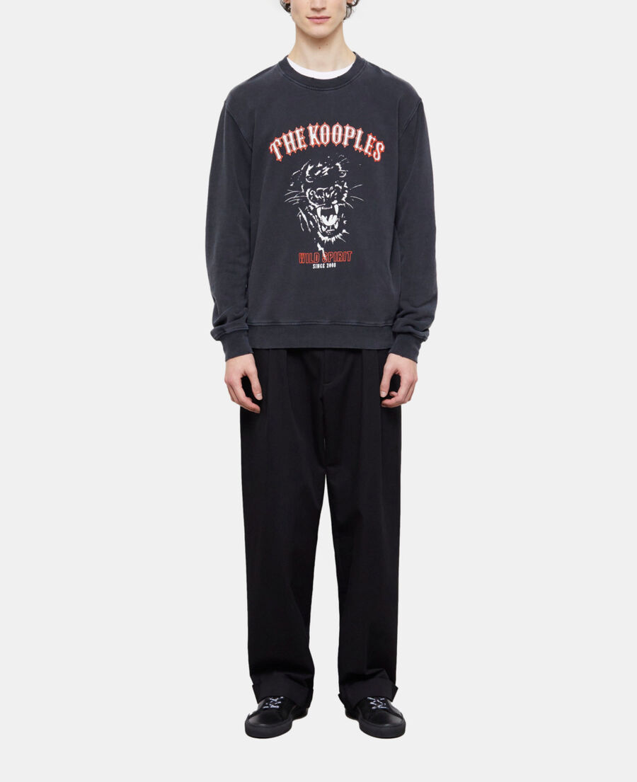 sweatshirt sérigraphié noir