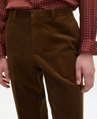 The Kooples MEN CARAMEL brown corduroy tailored suit pants