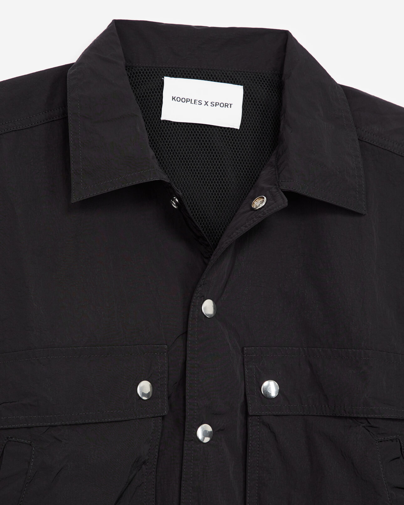 The Kooples FEMME BLACK blouson noir imperméable poches à rabat